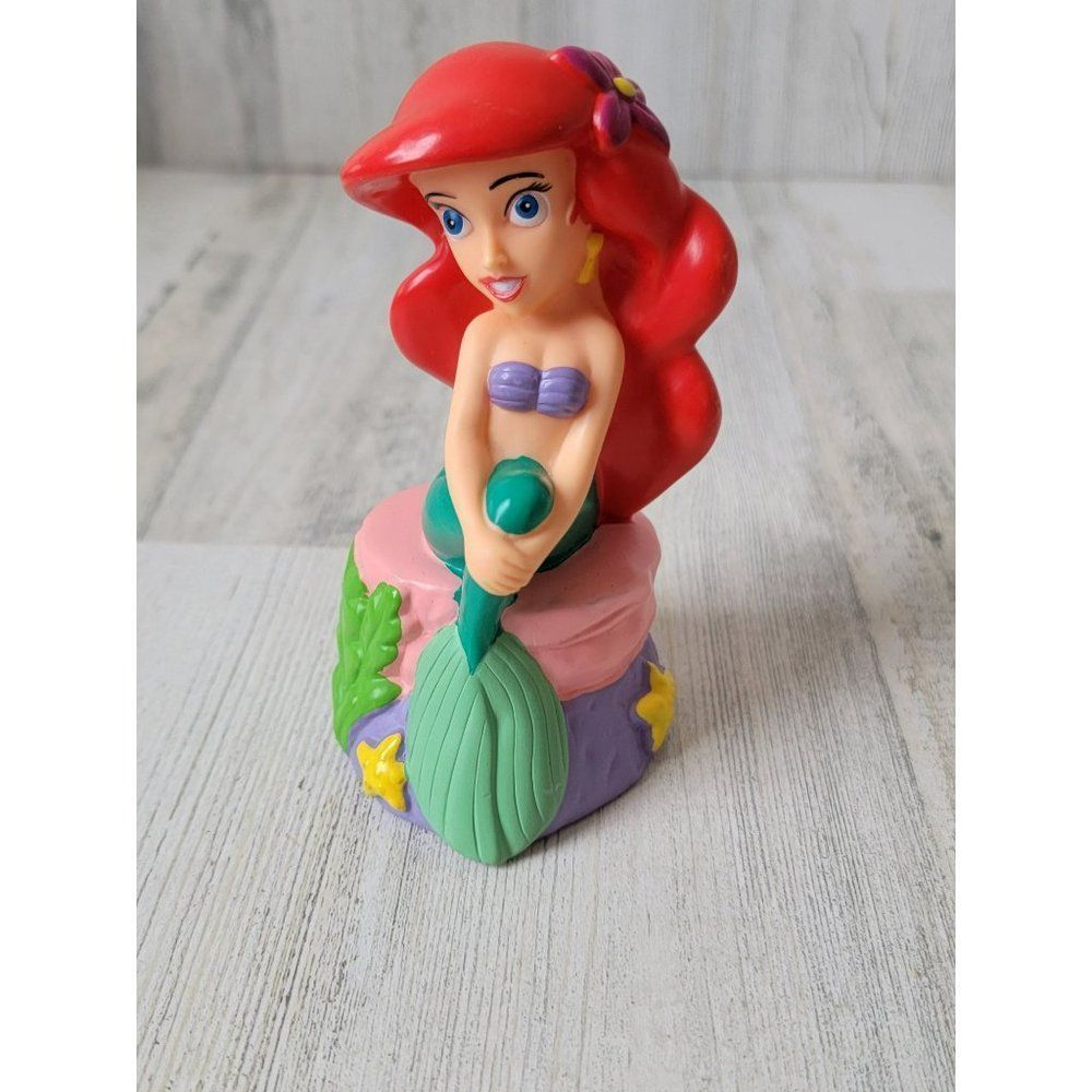 Disney Ariel bath toy Little Mermaid‎ princess Coral Rock starfish toy figure
